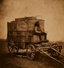 The artist's van, Crimean War, 1853-1856, Roger Fenton historic war campaign photo