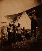 Officers of the 71st Regiment, Crimean War, 1853-1856, Roger Fenton historic war campaign photo