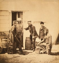 Lieutenant General Barnard, C.B., Captain Barnard & servants, Crimean War, 1853-1856, Roger Fenton