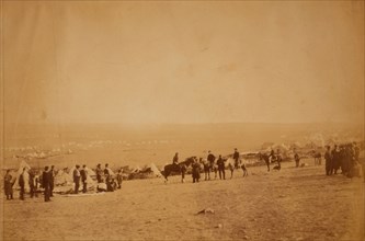 Looking towards Balaclava, Turkish camp in the distance to the right, Crimean War, 1853-1856, Roger