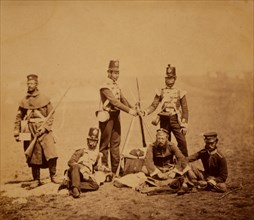 Piling arms, Crimean War, 1853-1856, Roger Fenton historic war campaign photo