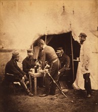 Brigadier Garrett & officers of the 46th Regiment, Crimean War, 1853-1856, Roger Fenton historic