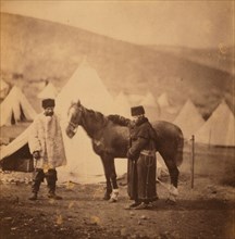 Colonel Lowe, [i.e., Low] 4th Light Dragoons & servant in winter dress, Crimean War, 1853-1856,