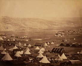 Cavalry camp, looking towards Kadikoi, Crimean War, 1853-1856, Roger Fenton historic war campaign