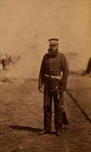 Major Pipon, Royal Artillery, Crimean War, 1853-1856, Roger Fenton historic war campaign photo