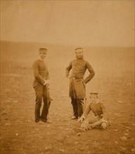 Major Daniels & officers, Crimean War, 1853-1856, Roger Fenton historic war campaign photo