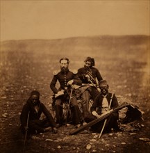 Mr. Thompson of the Commissariat & attendants of Ismail Pacha, Crimean War, 1853-1856, Roger Fenton