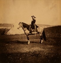 General Bosquet on Bayard, Crimean War, 1853-1856, Roger Fenton historic war campaign photo