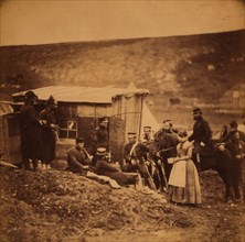 Camp of the 4th Dragoons, convivial party, French & English, Crimean War, 1853-1856, Roger Fenton