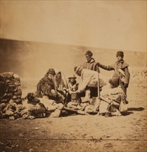 Group of the 47th Regiment, winter dress, ready for the trenches, Crimean War, 1853-1856, Roger