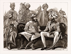 THE PRINCE OF WALES IN INDIA, 1876: AFTER THE ARRIVAL OF THE PRINCE, CALCUTTA, A GROUP OF NATICE