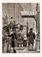 THE OPENING OF PARLIAMENT: ARRIVAL OF HER MAJESTY, LONDON, UK, GREAT BRITAIN, 1876