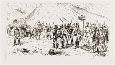 THE END OF THE CARLIST WAR: CARLISTS AND THEIR FAMILIES CROSSING INTO FRANCE AT THE FRONTIER NEAR