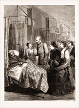 THE QUEEN'S VISIT TO THE EAST END, LONDON, UK, 1876: HER MAJESTY VISITING THE WARDS AT THE LONDON
