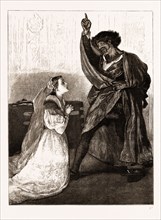 MR. IRVING AND MISS ISABEL BATEMAN IN "OTHELLO" AT THE LYCEUM THEATRE, LONDON, UK, 1876: Desdemona: