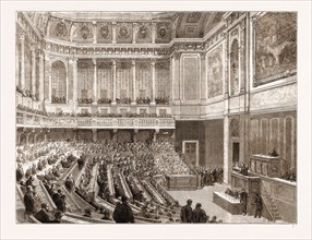 THE NEW FRENCH CHAMBER OF DEPUTIES AT VERSAILLES, FRANCE, 1876