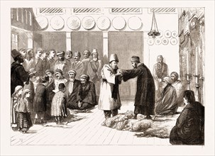 THE EASTERN QUESTION: HOWLING DERVISHES AT SCUTARI, ISTANBUL, TURKEY, 1876