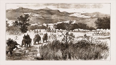 THE PRINCE OF WALES HUNTING IN THE TERAI, 1876: THE PRINCE'S CAMP, SASSOONAH