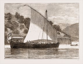 THE WHITE ENSIGN ON LAKE TANGANYIKA, AFRICA, 1876