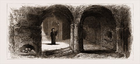 THE PRINCE OF WALES AT MALTA, 1876: 2. Chapel in the Catacombs of Citta vecchia, where St. Paul is