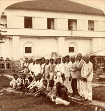 Filipino Prisoners of War at Pasig, Philippines 1899, 19th century, Vintage photography