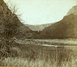 Approach to Narrows, Weber Canon, Utah, US, Vintage photography