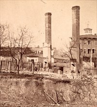Ruins of Atlanta, Ga., USA, US, Vintage photography