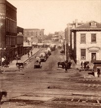 View in the city of Atlanta, Ga. Whitehall Street, USA, US, Vintage photography