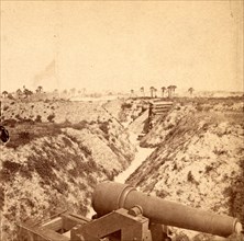 View from the parapet of Fort Moultrie, Charleston Harbor (i.e. Sullivan's Island), S.C., looking N