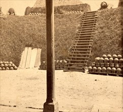 Interior view of Castle Pickney, Charleston Harbor, S.C. Showing the sally port, USA, US, Vintage