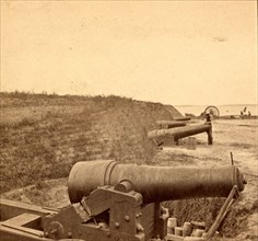 Fort Johnson, James Island, S.C., showing the face towards the channel, USA, US, Vintage