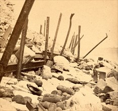 View of Fort Sumpter (i.e. Sumter), showing the debris, shot, and shell. Fort Sumter is a Third