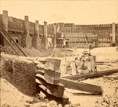 Interior of Fort Sumpter (i.e. Sumter), S.C., looking south, showing officers' quarters. Fort