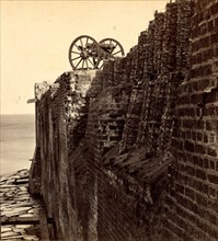 North wall of Fort Sumpter (i.e. Sumter). Fort Sumter is a Third System masonry sea fort located in