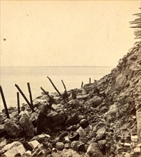 Sea face of Fort Sumpter (i.e. Sumter), looking toward Morris Island. Fort Sumter is a Third System