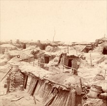 Interior of Fort Sedgwick, US, USA, America, Vintage photography