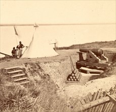 Fort McAllister, on the Ogechee (i.e. Ogeechee) River, Ga., US, USA, America, Vintage photography