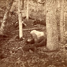The slaughter pen at Gettysburg, US, USA, America, Vintage photography