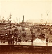 Federal Camp at Johnsonville, Tenn., US, USA, America, Vintage photography