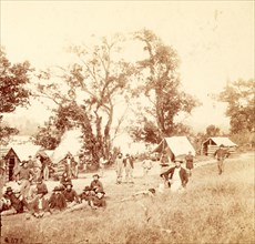 Camp in Monument Garden, Chattanooga, US, USA, America, Vintage photography