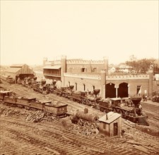 Railroad depot at Nashville, Tenn., US, USA, America, Vintage photography