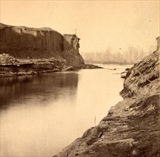 Dutch Gap Canal. Taken after the bank was blown out, US, USA, America, Vintage photography