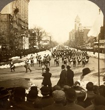 Keeping step to fife and drum. Inaugural parade, Washington, D.C., March 4, 1909, US, USA, America,