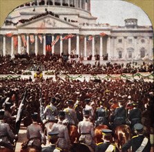 President Roosevelt's inauguration address, US, USA, America, Vintage photography
