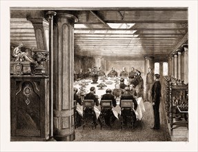 RETURN OF THE PRINCE OF WALES FROM INDIA: FAREWELL BANQUET ON BOARD THE "SERAPIS", 1876