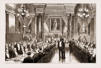 THE AMERICAN CENTENNIAL EXHIBITION, 1876: BANQUET GIVEN BY THE BRITISH AMBASSADOR, SIR E. THORNTON,