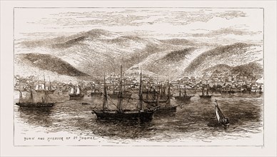 A VISIT TO THE WEST INDIES, 1876: TOWN AND HARBOUR OF ST. THOMAS