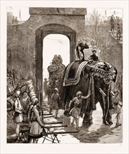 ENTRY OF THE PRINCE OF WALES INTO JAMMU WITH THE MAHARAJAH OF KASHMIR, INDIA, 1876