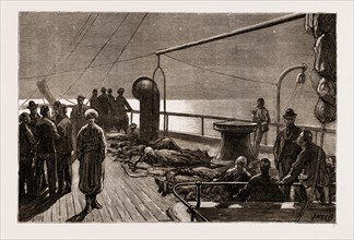 DECK PASSENGERS: A MOONLIGHT SKETCH ON THE FORECASTLE, 1876