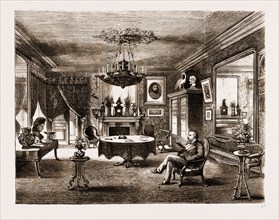 M. GAMBETTA'S SITTING-ROOM IN LES JARDIES, VILLE D'AVRAY, NEAR PARIS, FRANCE, 1883